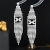 High-end Luxury Full Diamond Long Fringed Earrings for Women