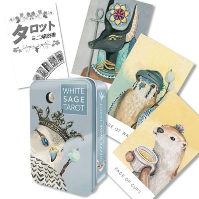 White Sage Tarot In a Tarot Reading Japanese 78 Tarot Mini Size Tin, Instructions, Instructions, Authentic, Cards,