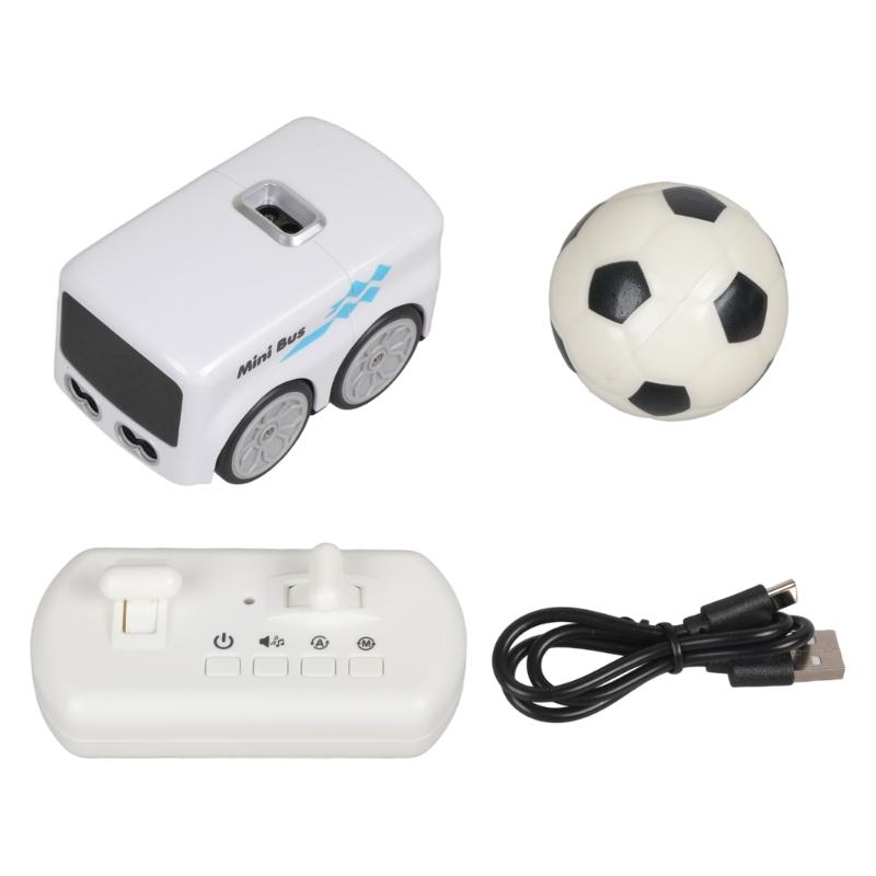 

Mini Car Toy With Sensors For Auto Avoidance And Line Tracking Remote Control Gesture Follow Vehicle Bus Toy Gift білий