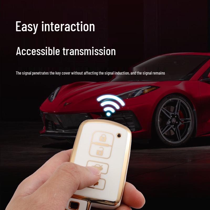 Toyota Key Case for 13th Gen Crown, Reiz, Old Prado, Land Cruiser, and Ruis - Women's Shell Buckle