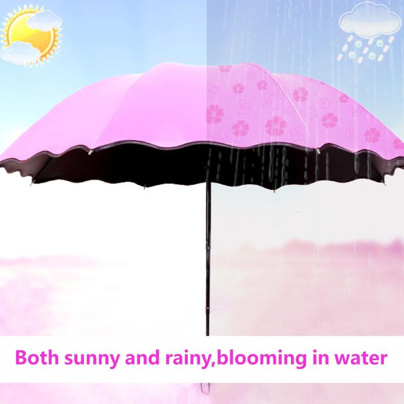 Minimalist 3-Folding Manual Sun Protection Umbrella with 190T Nylon Fabric for Summer