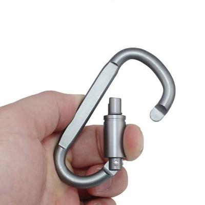 6 bucăți 8 cm tip D carabinier breloc clip Heavy Duty aliaj de aluminiu blocare carabinier pentru camping drumeții
