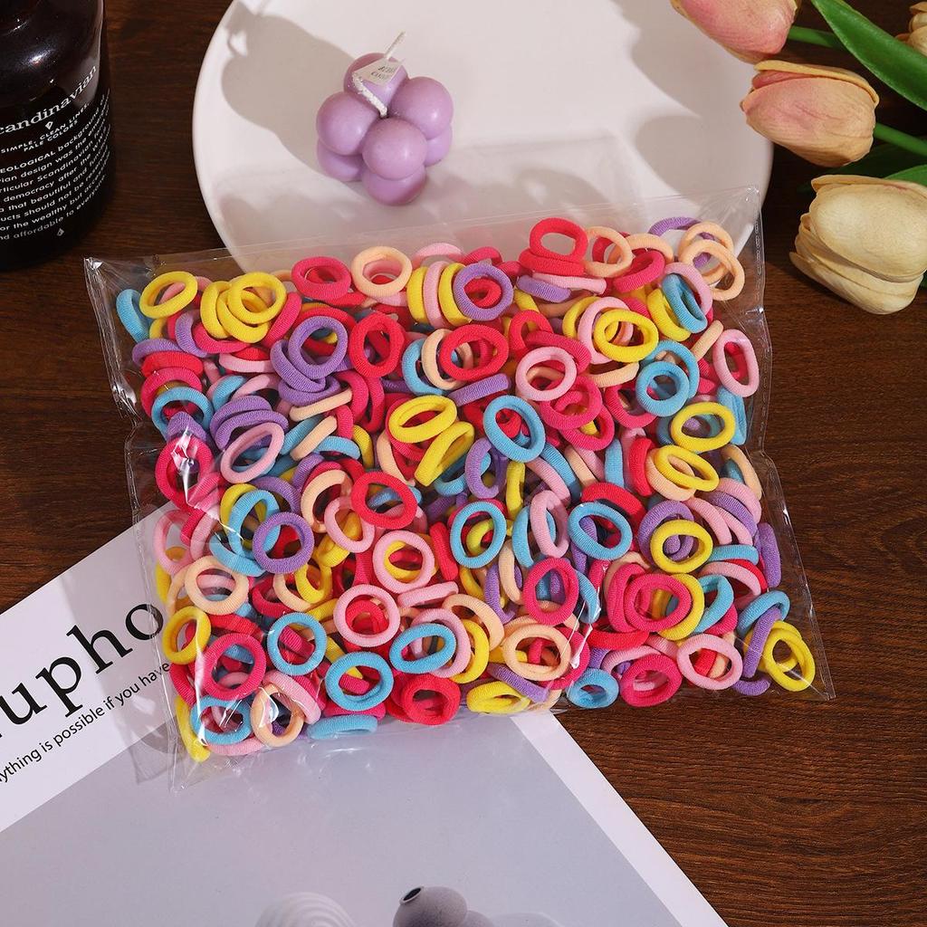 500-Pack Hair-Friendly Elastic Bands for Girls & Babies