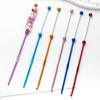 5 Pcs Beads Crochet Hook Set Metal Crochet Needle Handmade Knitting Needle Handmade Crochet Needle for Craft Project