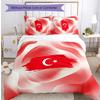 Turkey Football Printed Bedding 3 Piece Set Cozy Breathable Bed Cover Set as Housewarming Holiday Gift