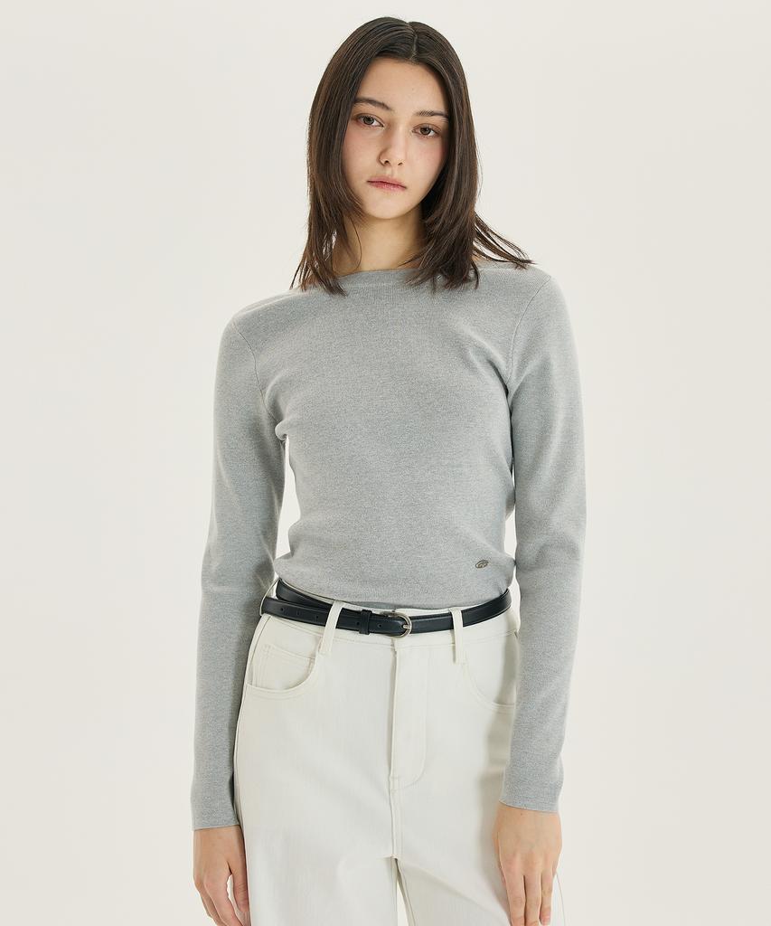 MIND BRIDGE WOMEN [W] Slim Fit Boat Neck Knit - 2 Colors