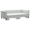 VidaXL Daybed with Trundle and Mattress Light Grey 90x200cm Velvet 3197795