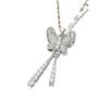 Tassel Cat-eye Butterfly Women's Versatile Clavicle Chain Hot-selling Accessories New Zircon Necklace