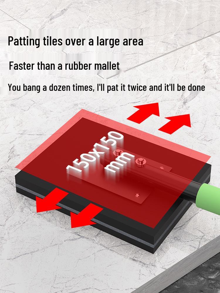 Tile Laying Tool Set: Rubber Tapping Board for Bricklayers and Floor Tile Installation