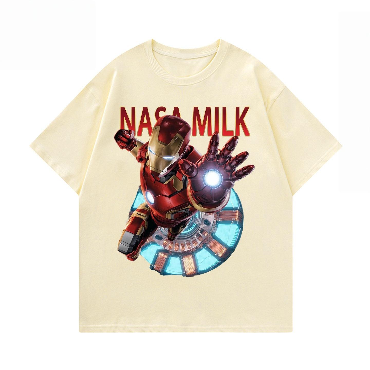 

Adult and Children Iron Unisex Pure Cotton Shortsleeve Marvel Techinspired Outdoor Sports Casual Tshirt S