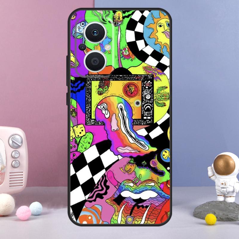 Indie Hippie Art Funda For OPPO Reno 12 F 11F 13F 14F 10 11 13 14 Pro 7 8 Lite OPPO Find X9 X6 X5 X8 Pro Case