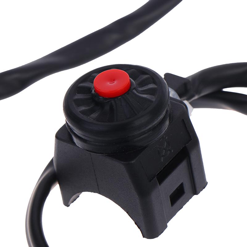 Motorcycle Kill Switch Red Push Button Horn Starter Control Switch Dirt Bike Atv Utv Dual Sport For 22Mm Handlebar Mounted Bars