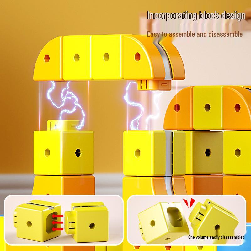Kids' Magnetic High-Speed Rail Train Track DIY Assembly Toy