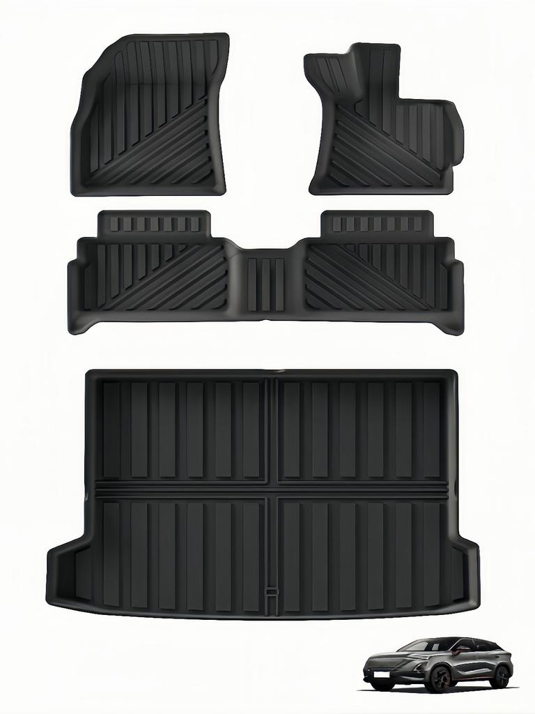 RHD for Chery OMODA 5 C5 FX Fuel 2024 2025 Car Floor Mats Trunk Pad TPE 3D Foot Pad All Weather Right Hand Drive Black