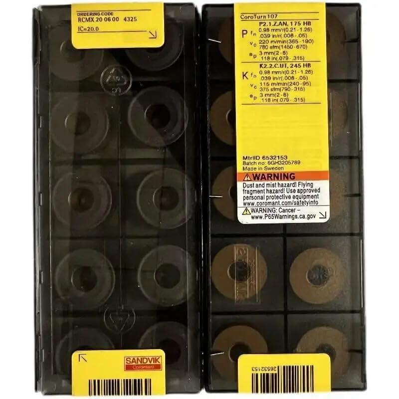 Original Sandvik / RCMX200600 4325  / CNC Lathe Carbide Blade 10 PCS