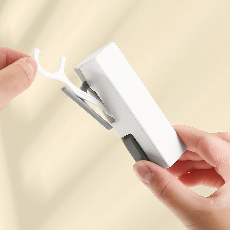 Automatischer Zahnseide-Aufbewahrungsbox Zahnseide-Spender Wiederverwendbarer Zahnseide-Spender Zahnseide-Organizer-Etui Reinigung Mundpflege