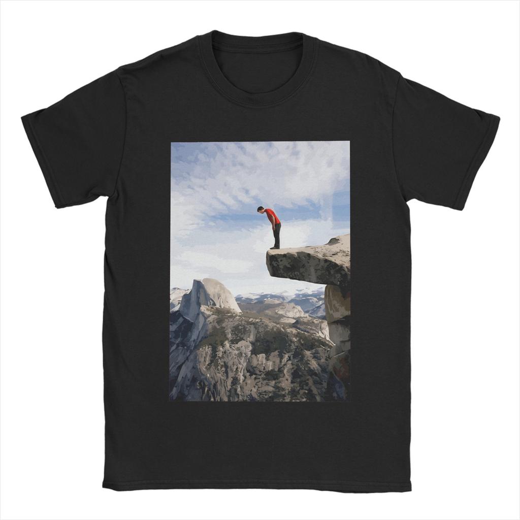 Men's Alex Honnold portrait T Shirts  Pure Cotton Clothing Funny Short Sleeve Crewneck Tee Shirt Summer T-Shirts