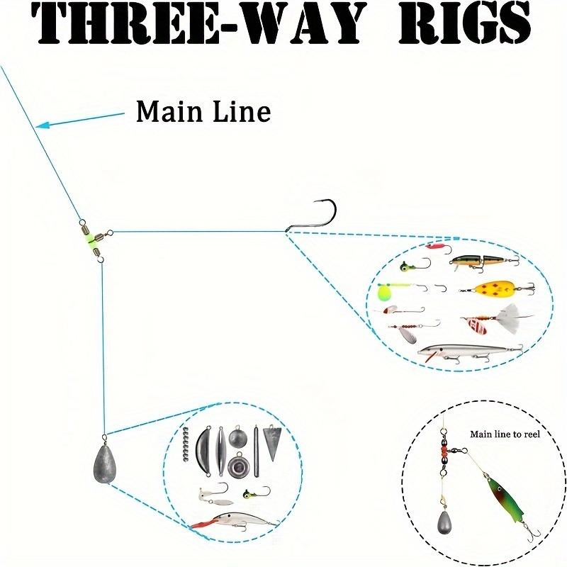 50pcs T-Shaped Fishing Swivel Rings, Copper Line Hook Connectors, Fishing Tackle Accessories