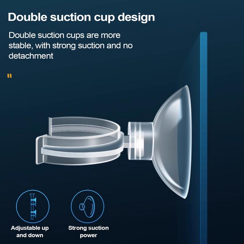 Automatic Fish Feeder Directional Acrylic Clear Suction Cup Dispenser For Vacation Feeding Turtle Shrimp Home Fish Tank