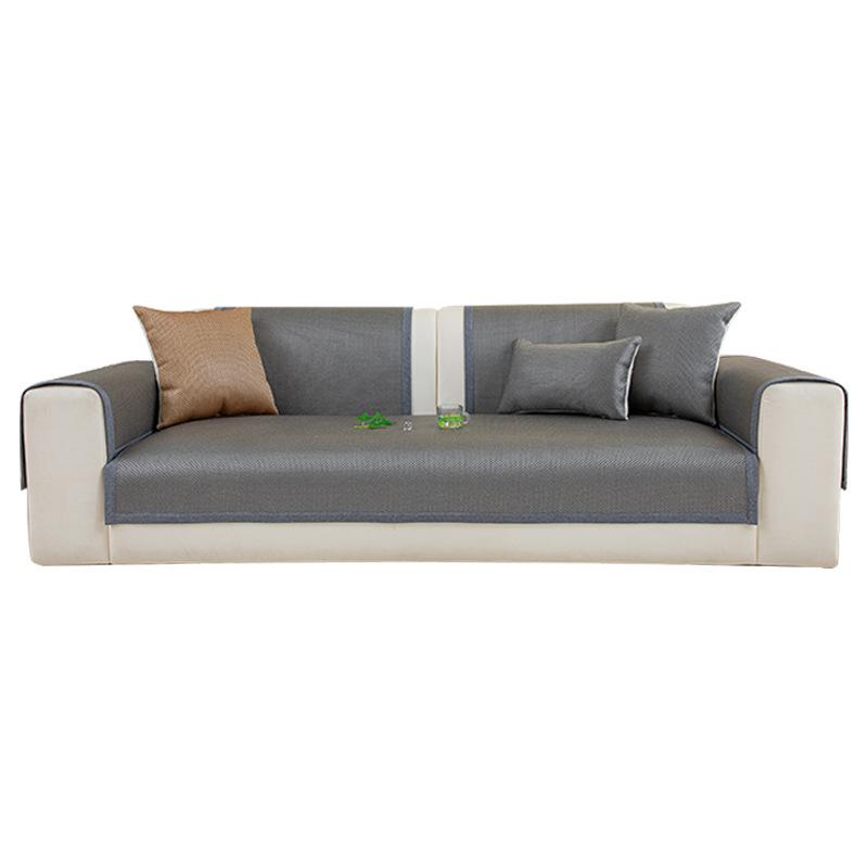 Summer New Light Luxury Ice Rattan Mat Sofa Cushion Universal In All Seasons Ice Silk Cool Cushion Cover Non-Slip Cover Cloth Seat Cushion