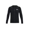 Under Armour Rival Sweatshirts Men's Black Hooded Moderate Cardigan Unisex 1370344-001