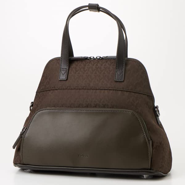 Isaac Monogram Jacquard Half Moon 2-Way Tote Bag, Women's, Brown (20)