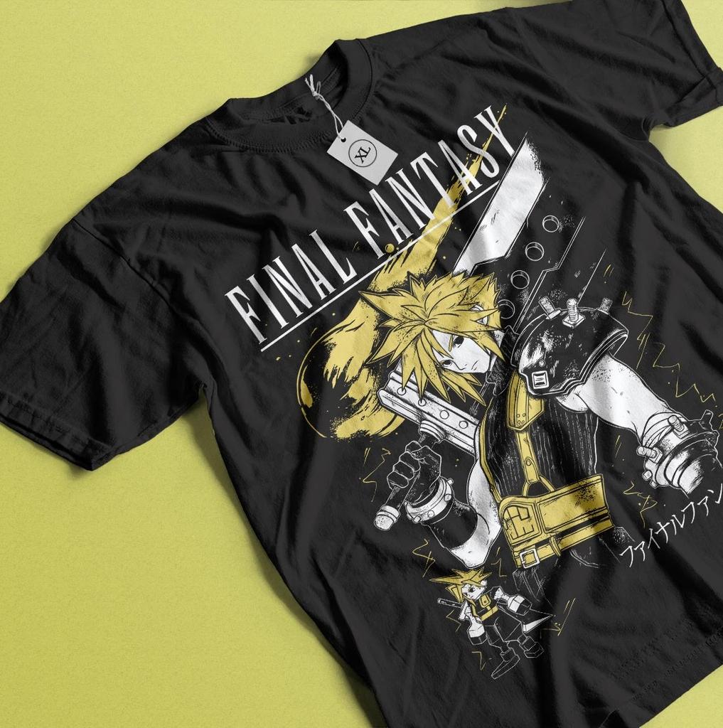 Anime Final Fantasy Vii Rebirth Cloud Black TShirt Size S4xl