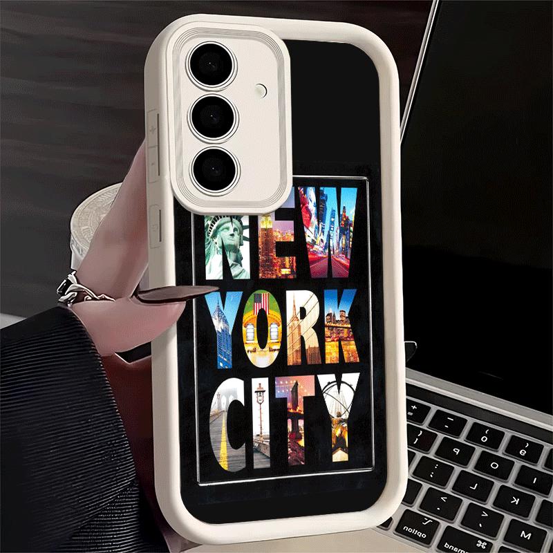 Phone Case for Samsung Galaxy S26 S25 Ultra S24 FE NYC New York City Shell S23 Plus S22 + S21 S20 5G Soft Silicone Funda