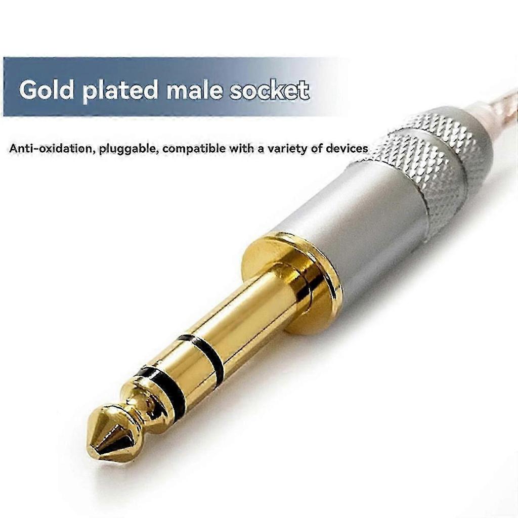 HIFI decoding audio adapter cable 4.4mm to 6.35mm stereo balance