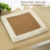 Japanese Style Rattan Weaving Seat Cushion Breathable Chair Pad Summer Cooling Mat  Summer