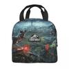Insulated Lunch Bag Fallen Kingdom Jurassic World Accessories Horror Dinosaur Lunch Food Box New Thermal Cooler Bento Box