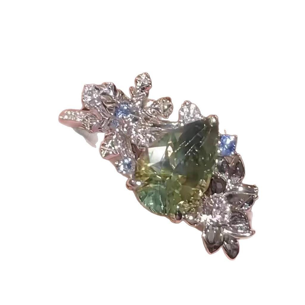 Yiyou Character Flower Blooming Jasmine Ring Dream Fresh Open Index Finger Ring High Value Ring