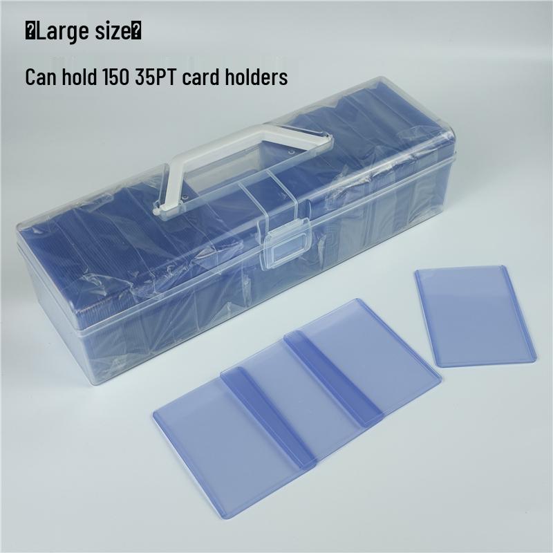 Genomskinligt halvstyvt korthållare för Yu-Gi-Oh, Pokemon, Magic, Sportkort - 35PT