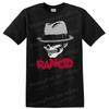 White Hat Cartoon Character Graphic T Shirt Punk Rock Music Tee
