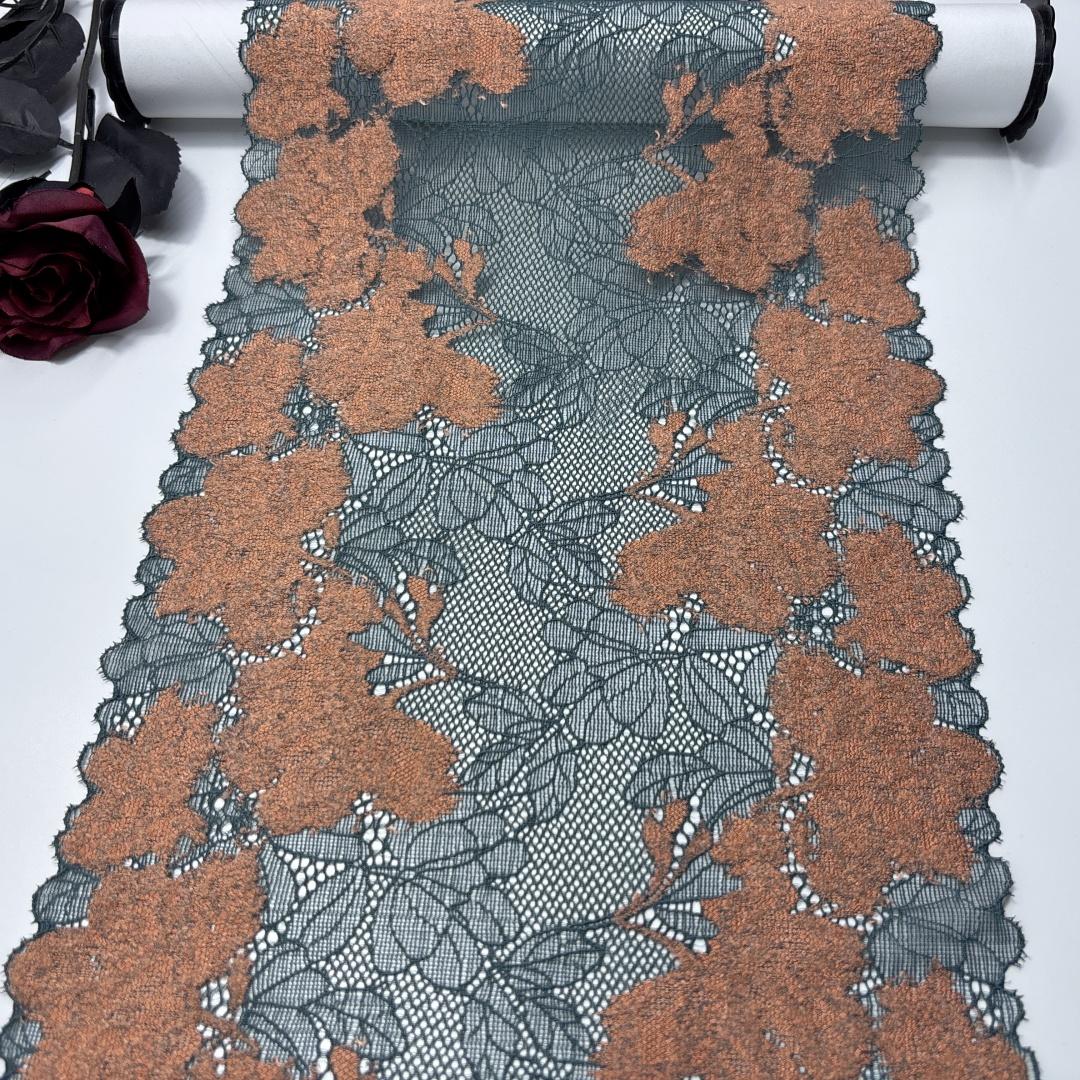 

3 Meters Stretch Lace Trim, Foral Elastic Sewing Lace Fabric for Lingerie, Underwear, Garment, Home Decor, Crafting (23.5cm Wide) 23.5cm