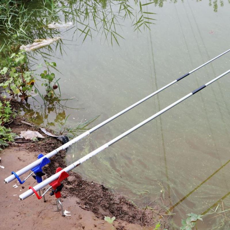 1Pc 360 Degree Adjustable Aluminum Alloy Fishing Rod Holder Folding Fish Pole Stand For Fishing Ground Support