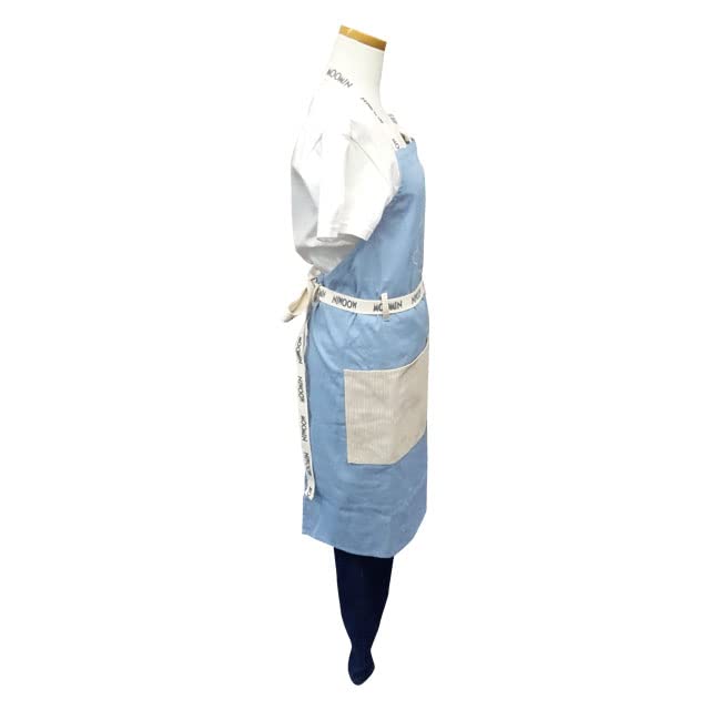 Watanabe Moomin Center Front Length Width Apron, 80.5cm, 81cm, Cotton, MM-7227
