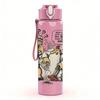 1PC Retro Cartoon Old Man Comic Print 750ml Portable Sports Water Bottle Leakproof Gym Outdoor Travel Drink Cup