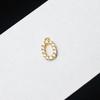Copper-Plated Gold Micro-Inlaid Diamond English Letter Pendant: 26 Charm Options for Necklaces or Earrings