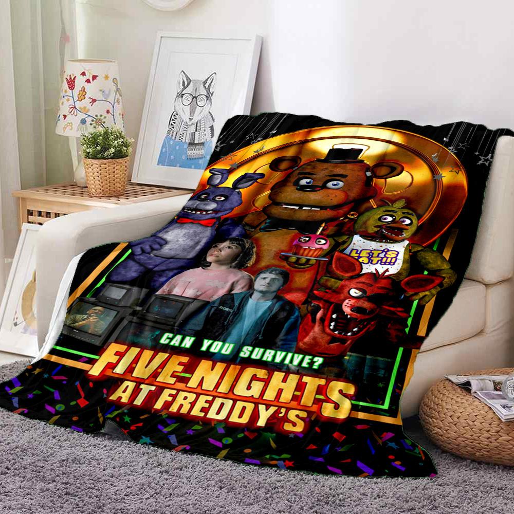 Fnaf Horror Flannel Blanket Throw Blanket Soft Warm Sofa Bed Camping Home Decor Unique Christmas Gift C9211953