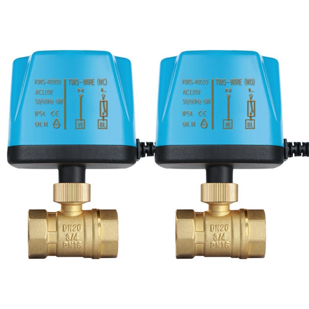 Robinet cu bilă electric cu 2 căi DN50 Corp din alamă Actuator motorizat durabil