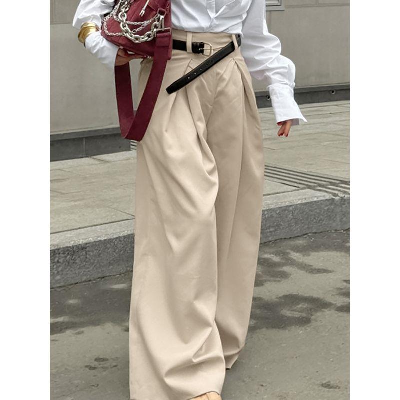 Fashion 2025 Fall and Winter Unique Design Women's Pants Khaki Loose Casual Loose Pants
