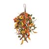 Fall Teardrop Swag Hanging Artificial Fall Harvest Swag Autumn Wreath for Home Door Decor 19.7in