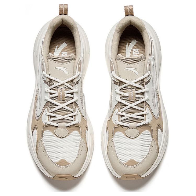 ANTA Men's Xingfeng Retro Chunky Dad Shoes Ivory White Light Khaki Off White 112528856-5