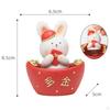 Chinese Statue Figurines Home Decoration Table Centerpieces Shaking Bunny Sculpture for Desktop,
