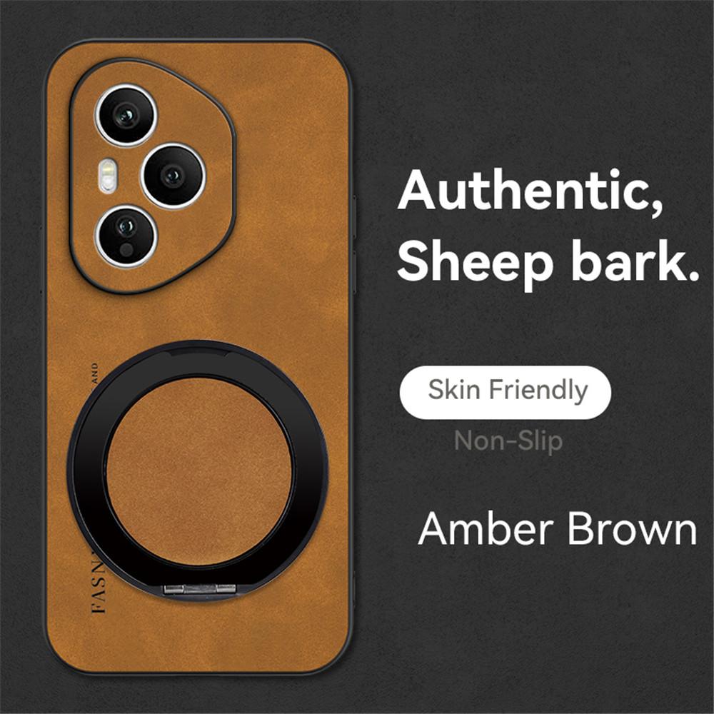 Luxury Sheepskin Magnetic Leather Holder Phone Case For Honor 400 Pro Smart 200 Lite 300 100 90 80 70 50 Stand Shockproof Cover