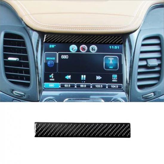 Carbon Fiber Interior Navigation Display Upper Cover Trim For Chevrolet Impala