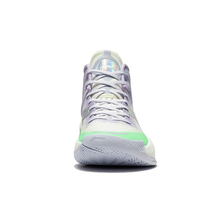 New LiNing Ultra Light Cushioning Anti Slip And Wear Resistant Breathable Coverage Support Mid Top Basketball Shoes Lilac ABAS027-5