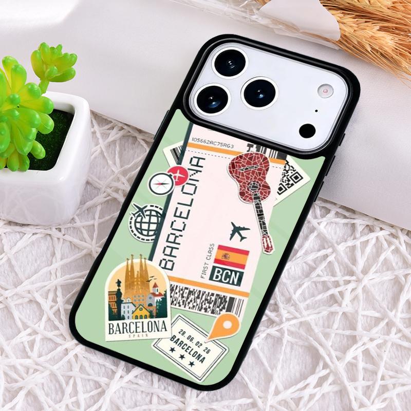 BOARDING PASS Phone Case for iPhone 17 Air 16 15 11 12 14 13 Pro Max Shockproof Cover