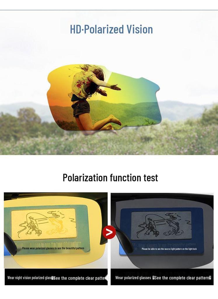Gafas Fotocromáticas Polarizadas con Clip para Visión Nocturna para Hombres y Mujeres Conductores